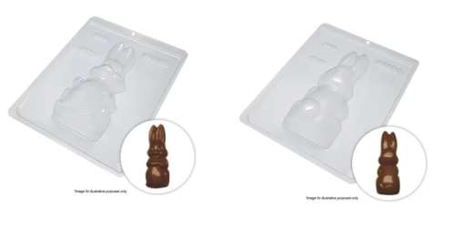 Easter Bunny Front and Back Chocolate Mould Set